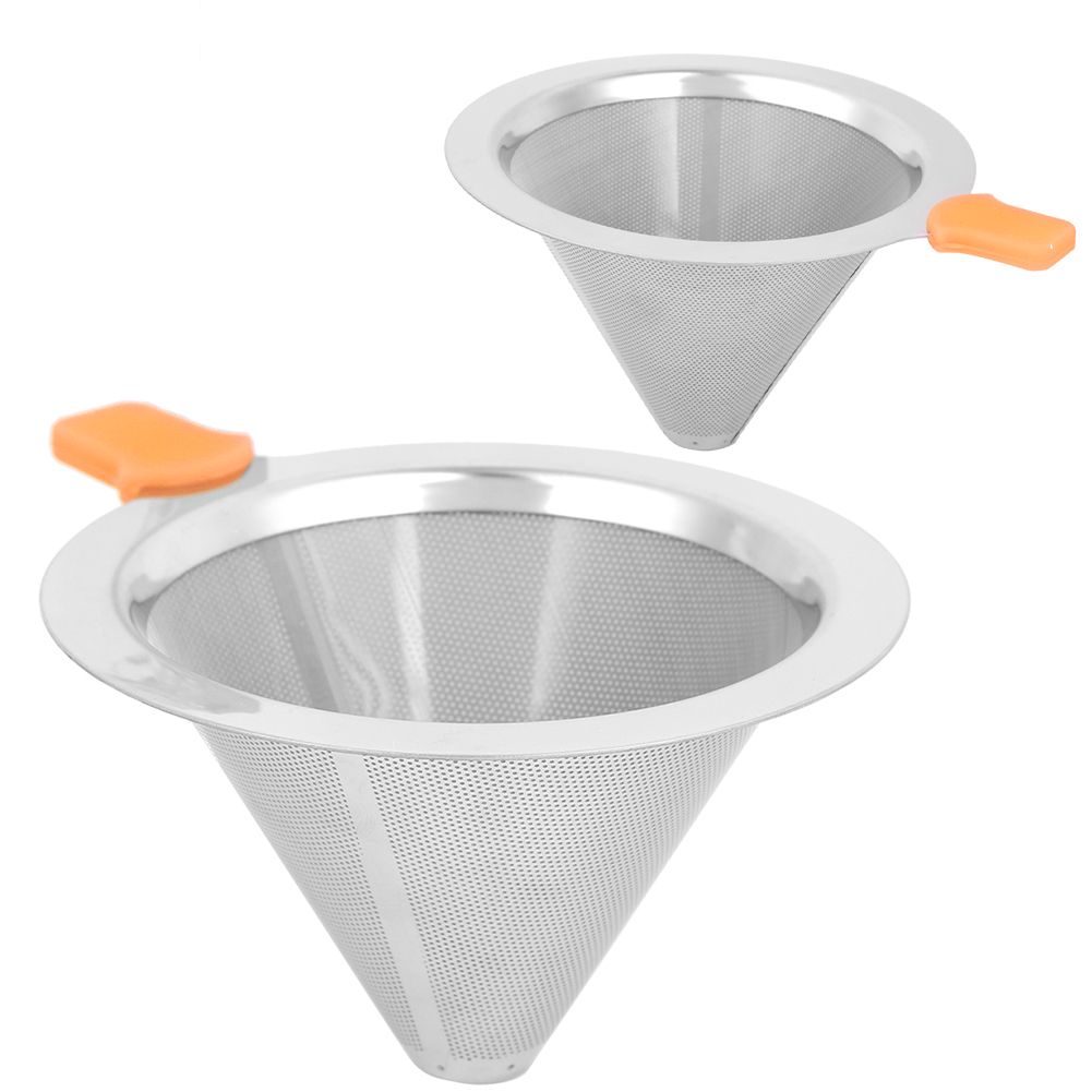 Coffee Maker Drip Filter Double Layer Stainless Steel Reusable Coffee Funnel view 6