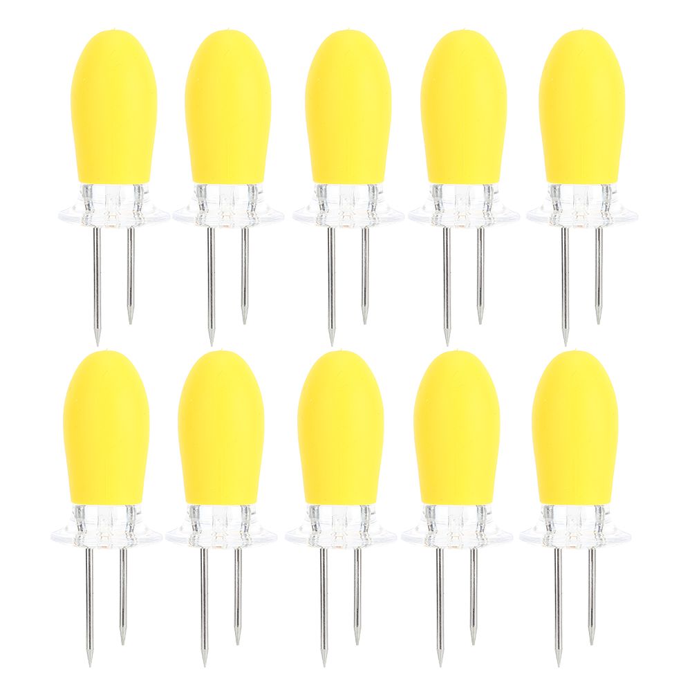 10PCS Corn Holders BBQ Food Skewers Meat Fruit Dessert Cake Forks Party view 2