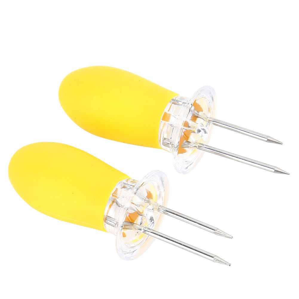 10PCS Corn Holders BBQ Food Skewers Meat Fruit Dessert Cake Forks Party view 4
