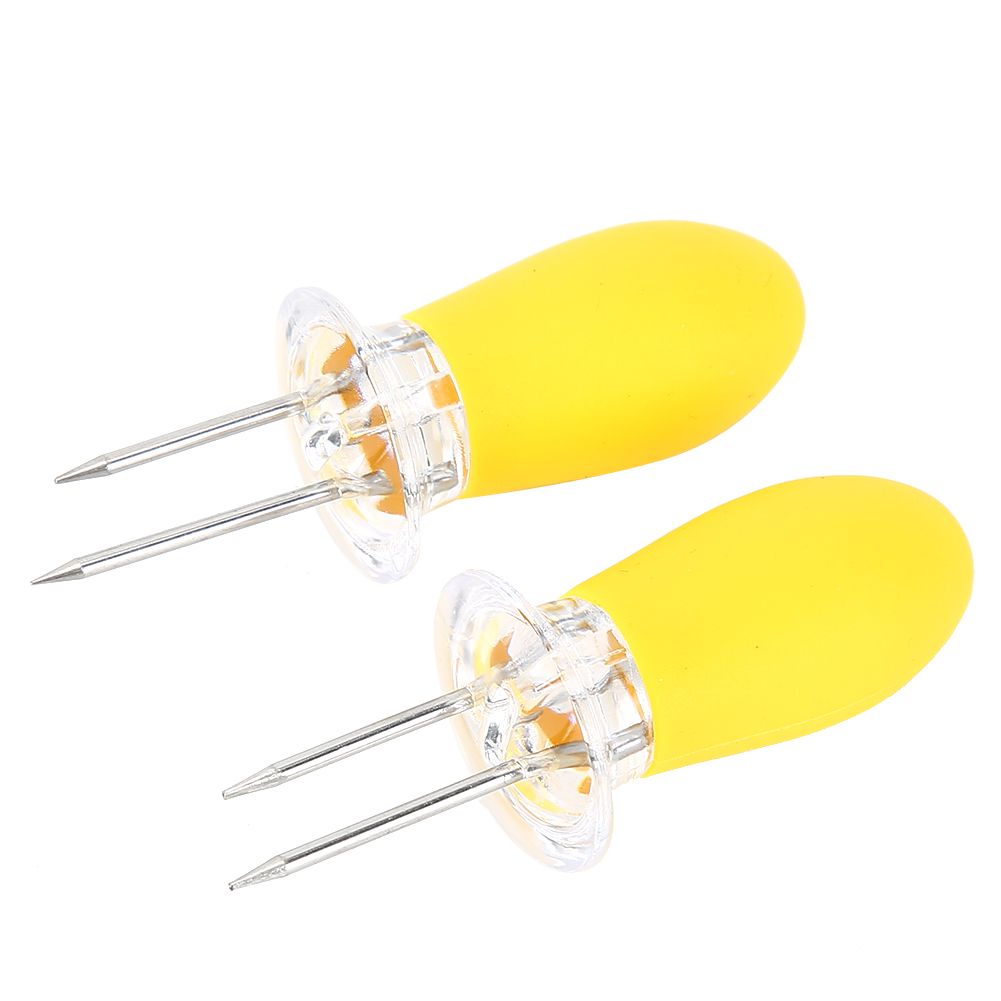 10PCS Corn Holders BBQ Food Skewers Meat Fruit Dessert Cake Forks Party view 5