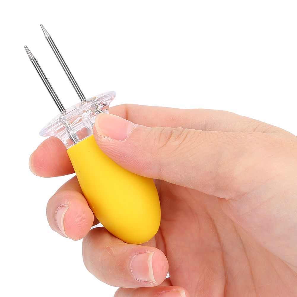 10PCS Corn Holders BBQ Food Skewers Meat Fruit Dessert Cake Forks Party view 8