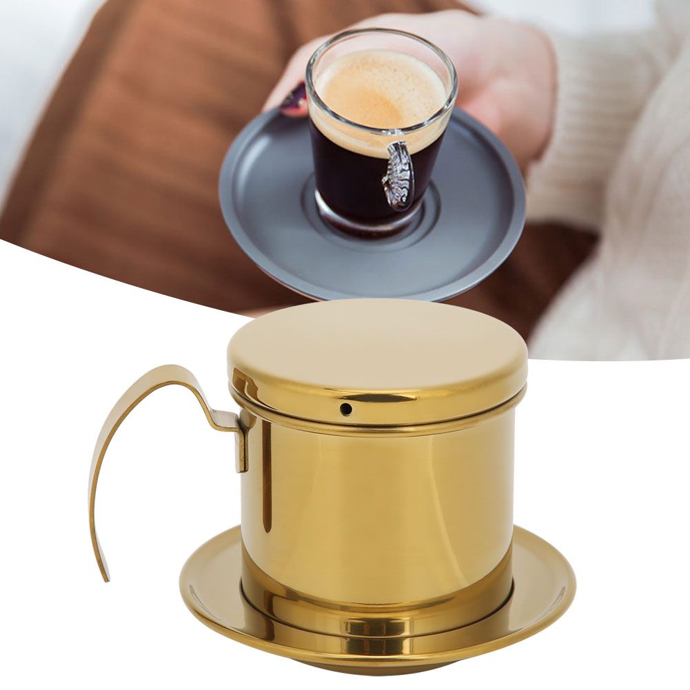 Vietnamese Stainless Steel Coffee Filter Drip Pot Maker Pot Home Kitchen view 9