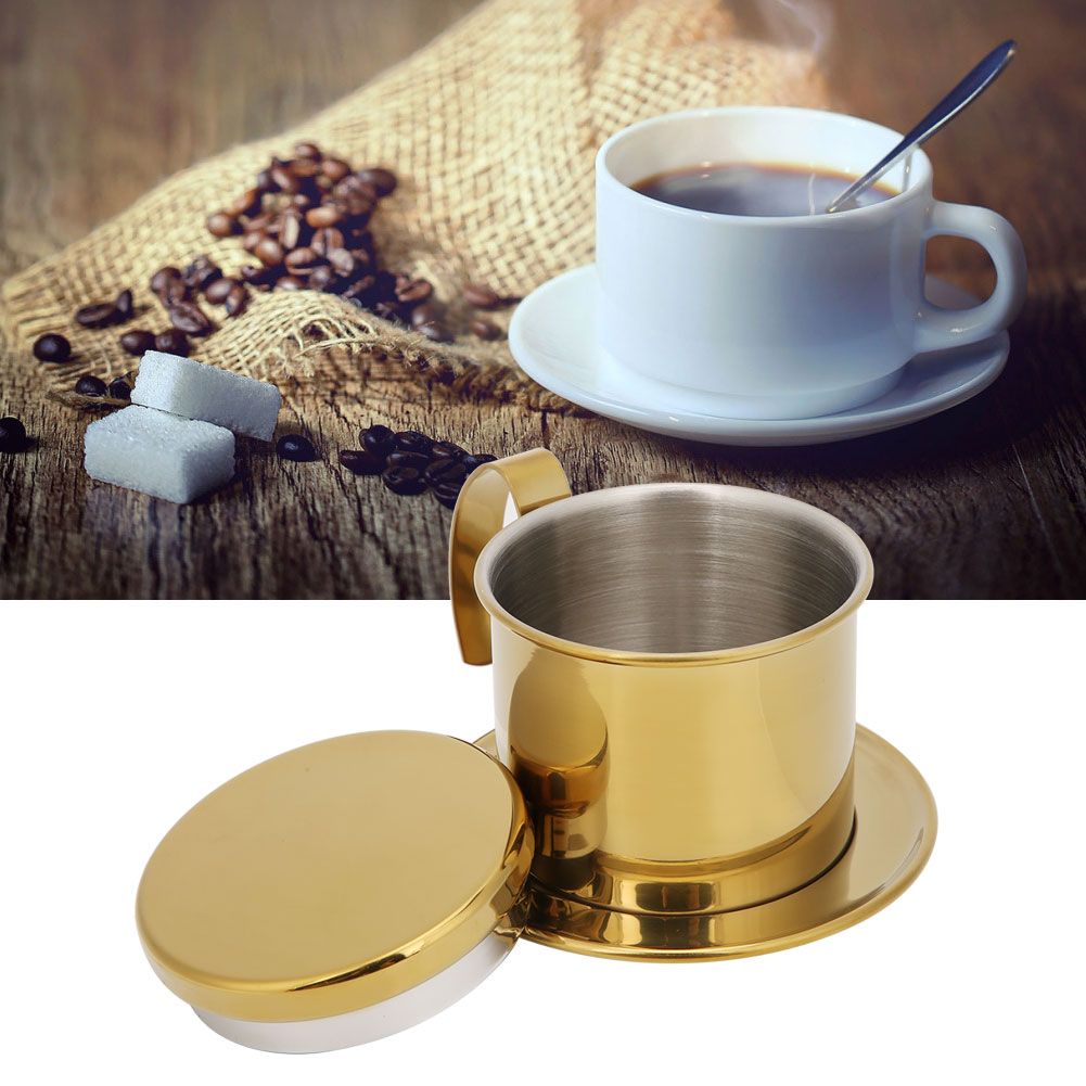 Vietnamese Stainless Steel Coffee Filter Drip Pot Maker Pot Home Kitchen view 10