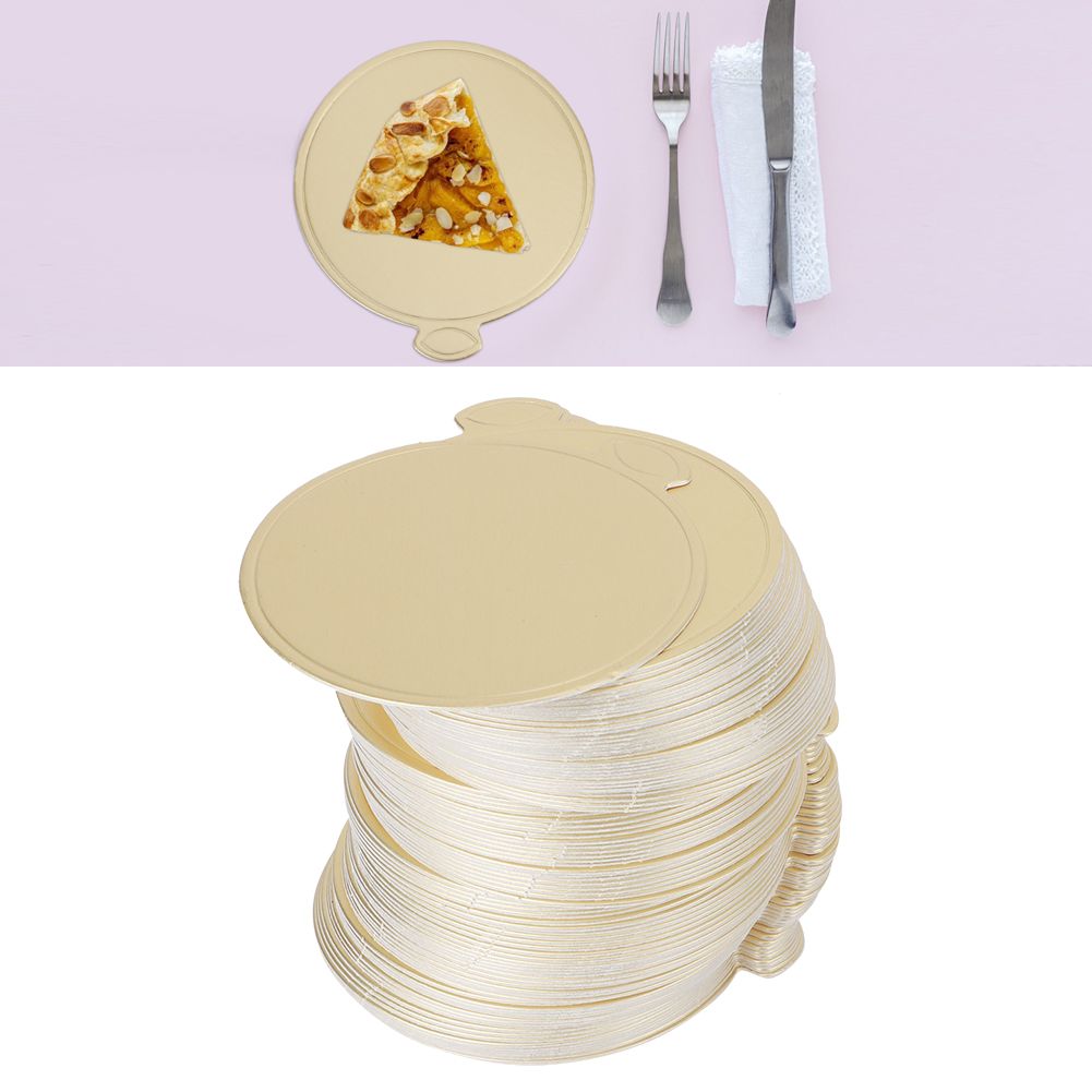 200Pcs Golden Cake Bottom Cardboard Round Desserts Pad Cake Bottom Tray view 10
