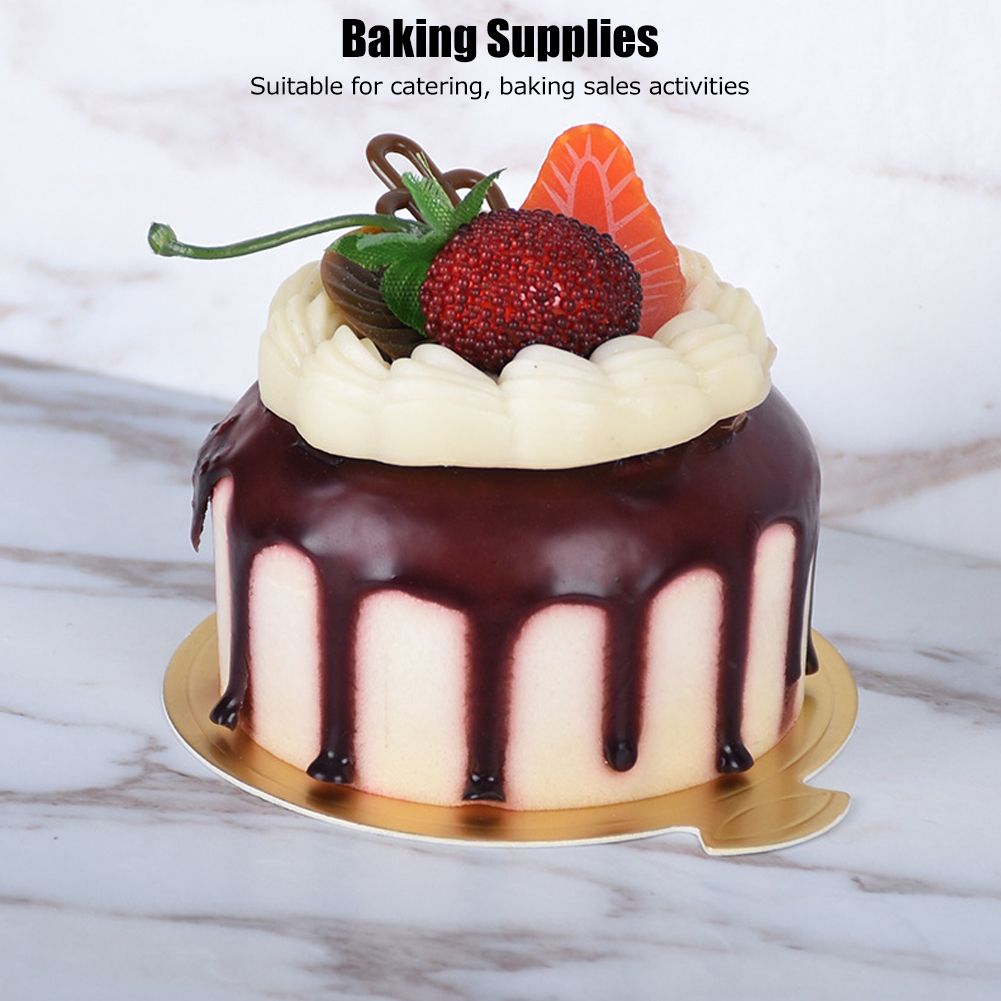 200Pcs Golden Cake Bottom Cardboard Round Desserts Pad Cake Bottom Tray view 12