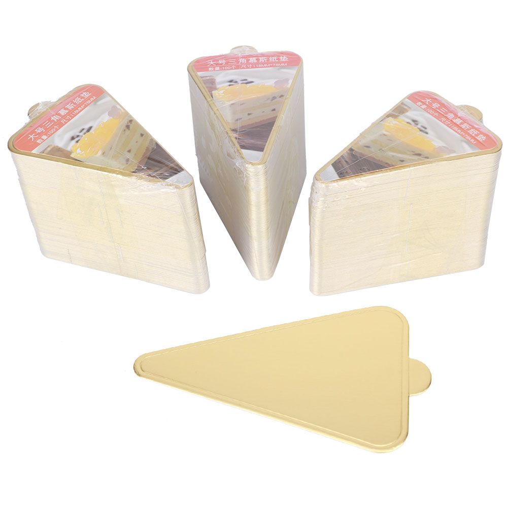 300pcs Triangular Mousse Cake Boards Cupcake Base Dessert Display Tray view 2