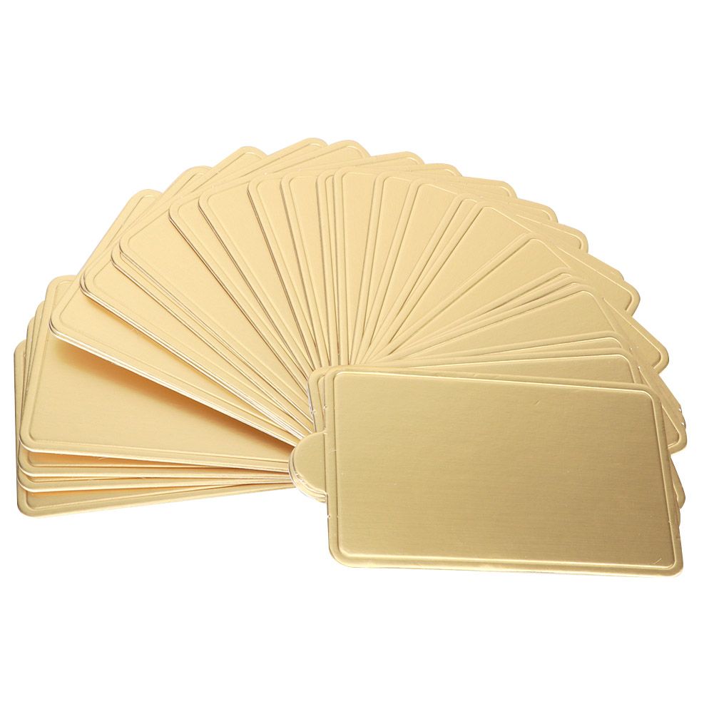 300Pcs Gold Rectangular Mousse Cake Dessert Board Base Cardboard Baking Tools view 3