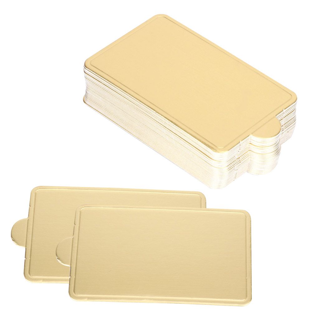 300Pcs Gold Rectangular Mousse Cake Dessert Board Base Cardboard Baking Tools view 6