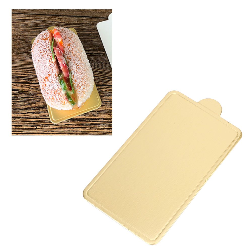 300Pcs Gold Rectangular Mousse Cake Dessert Board Base Cardboard Baking Tools view 9