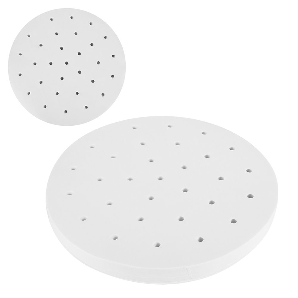 400PCS Disposable Perforated Steamer Paper Steaming Basket Liners Mat Kitchen view 3