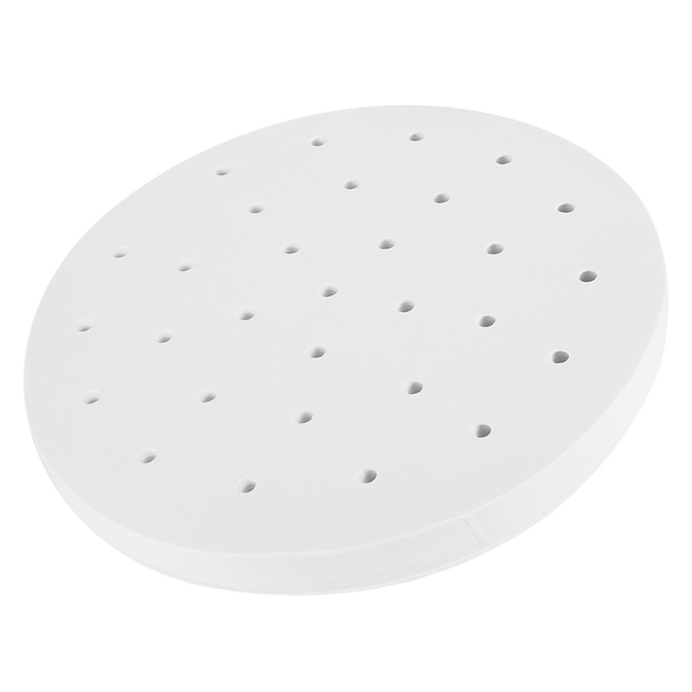 400PCS Disposable Perforated Steamer Paper Steaming Basket Liners Mat Kitchen view 4