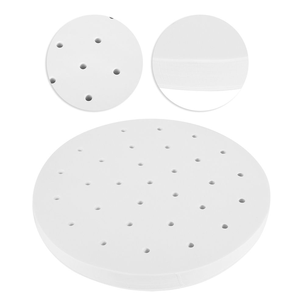 400PCS Disposable Perforated Steamer Paper Steaming Basket Liners Mat Kitchen view 8