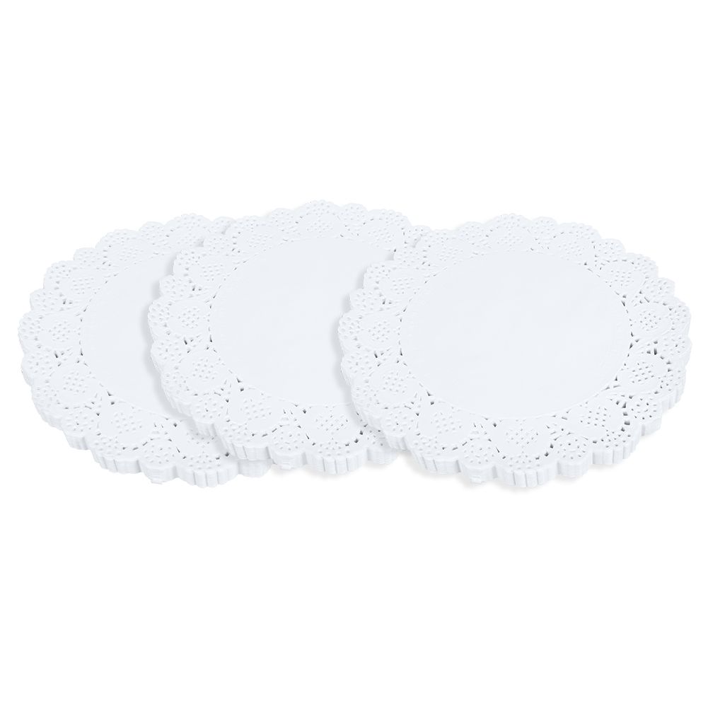 420PCS Hollow Out Doilies Paper Round Decorative Paper Placemats for Cake view 3