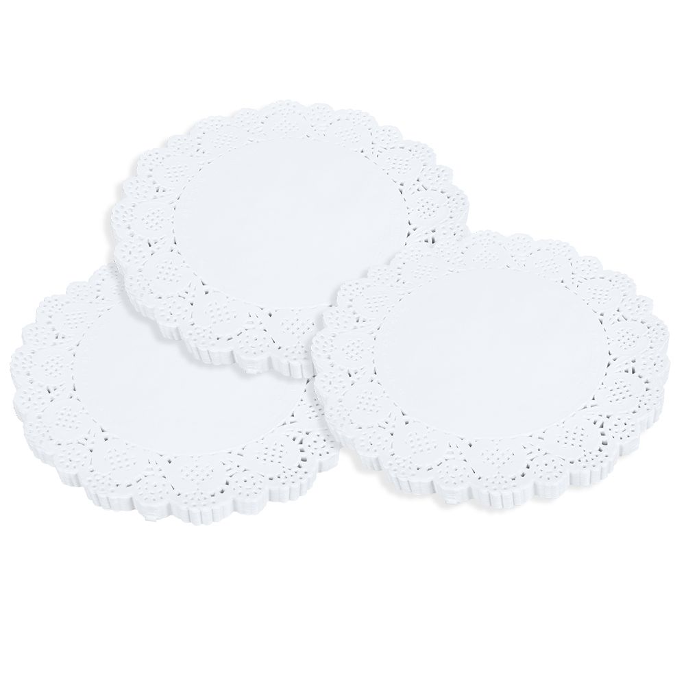 420PCS Hollow Out Doilies Paper Round Decorative Paper Placemats for Cake view 4