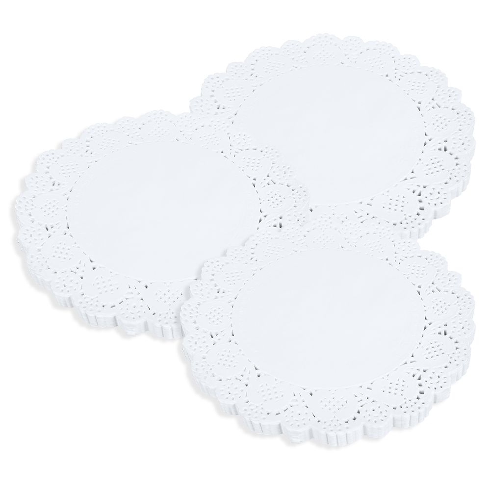 420PCS Hollow Out Doilies Paper Round Decorative Paper Placemats for Cake view 5
