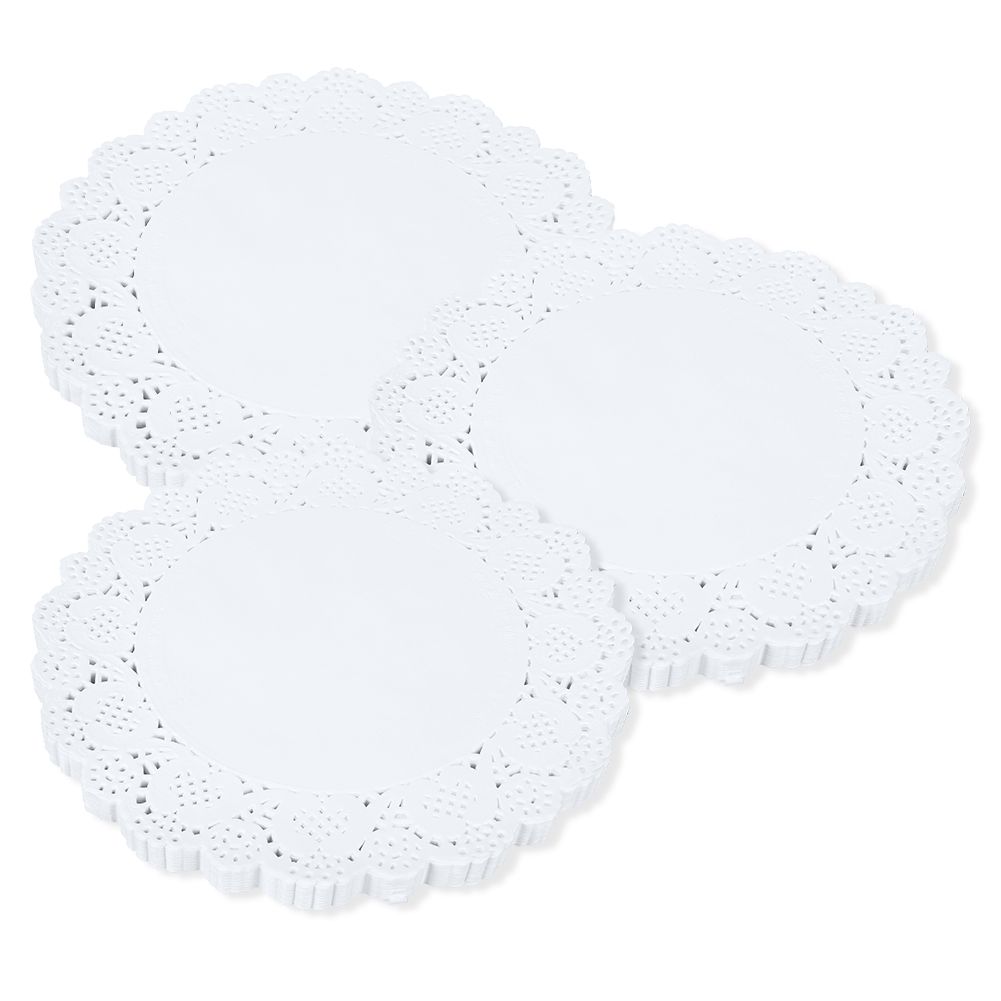 420PCS Hollow Out Doilies Paper Round Decorative Paper Placemats for Cake view 6