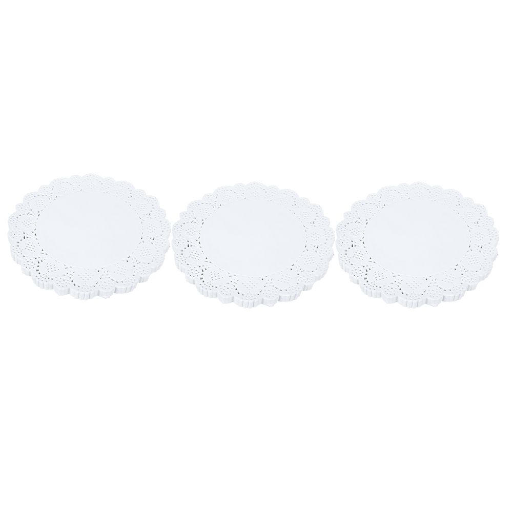 420PCS Hollow Out Doilies Paper Round Decorative Paper Placemats for Cake view 7