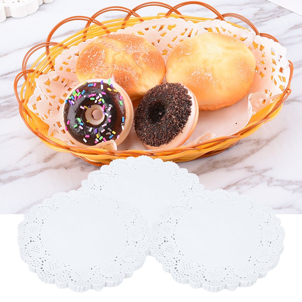 420PCS Hollow Out Doilies Paper Round Decorative Paper Placemats for Cake view 9