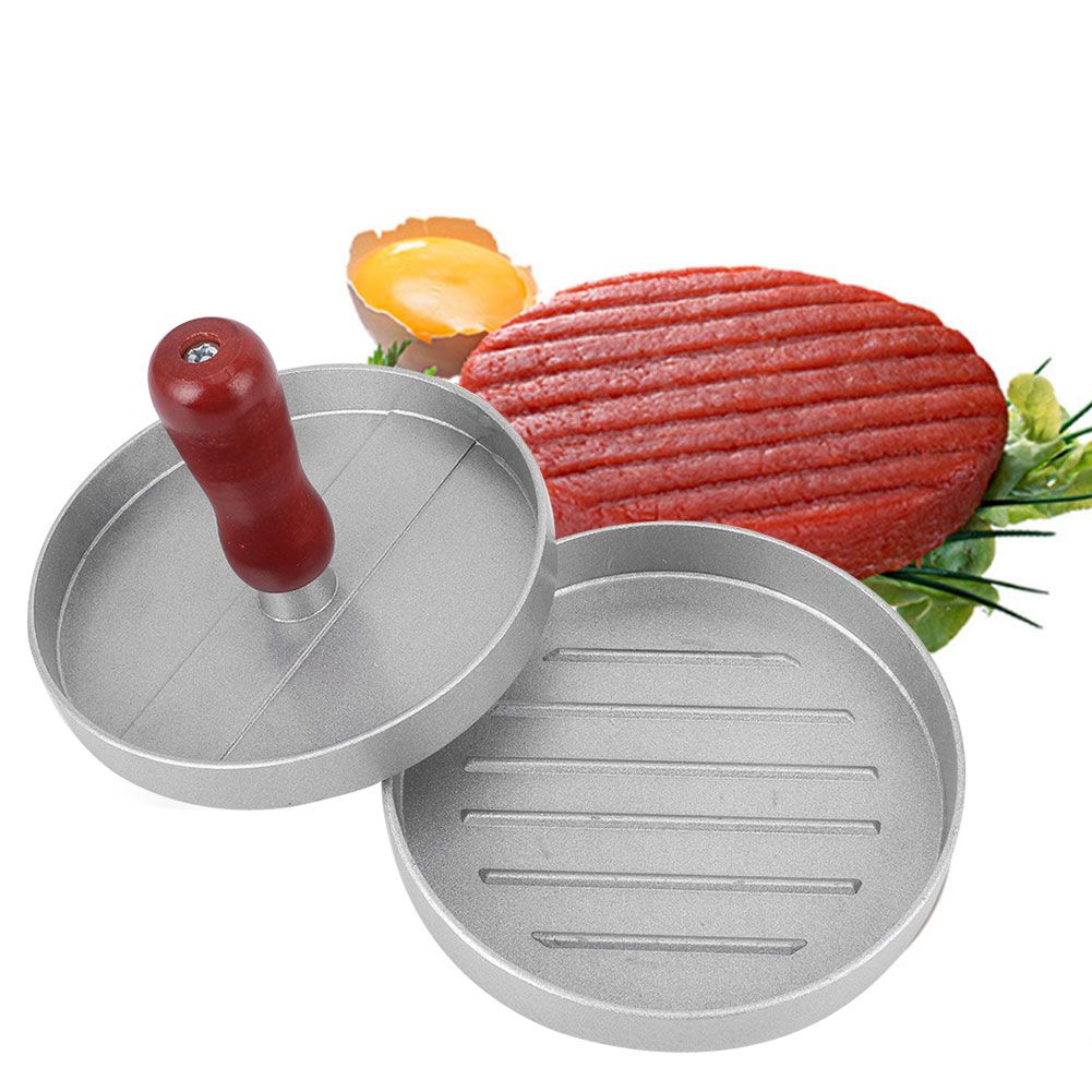 RoundShape Aluminum Alloy NonStick Hamburger Meat Press Maker Mold Kitchen view 9
