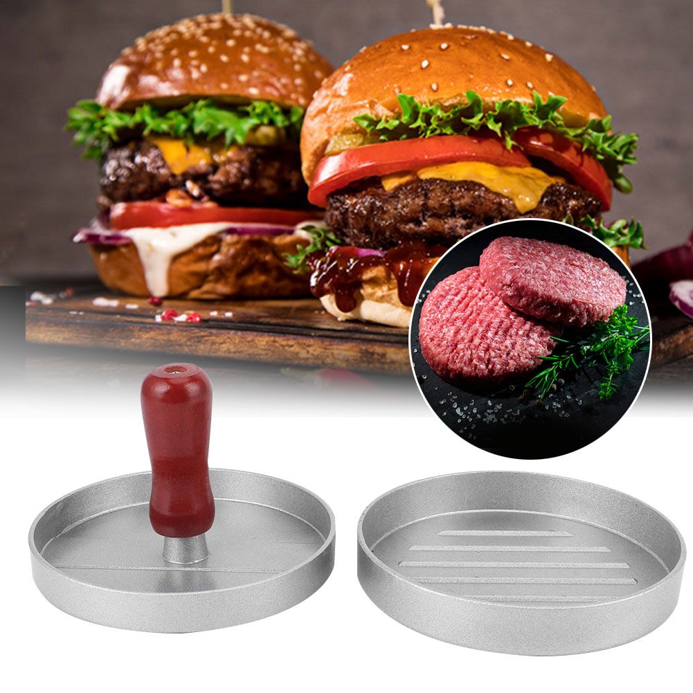 RoundShape Aluminum Alloy NonStick Hamburger Meat Press Maker Mold Kitchen view 10