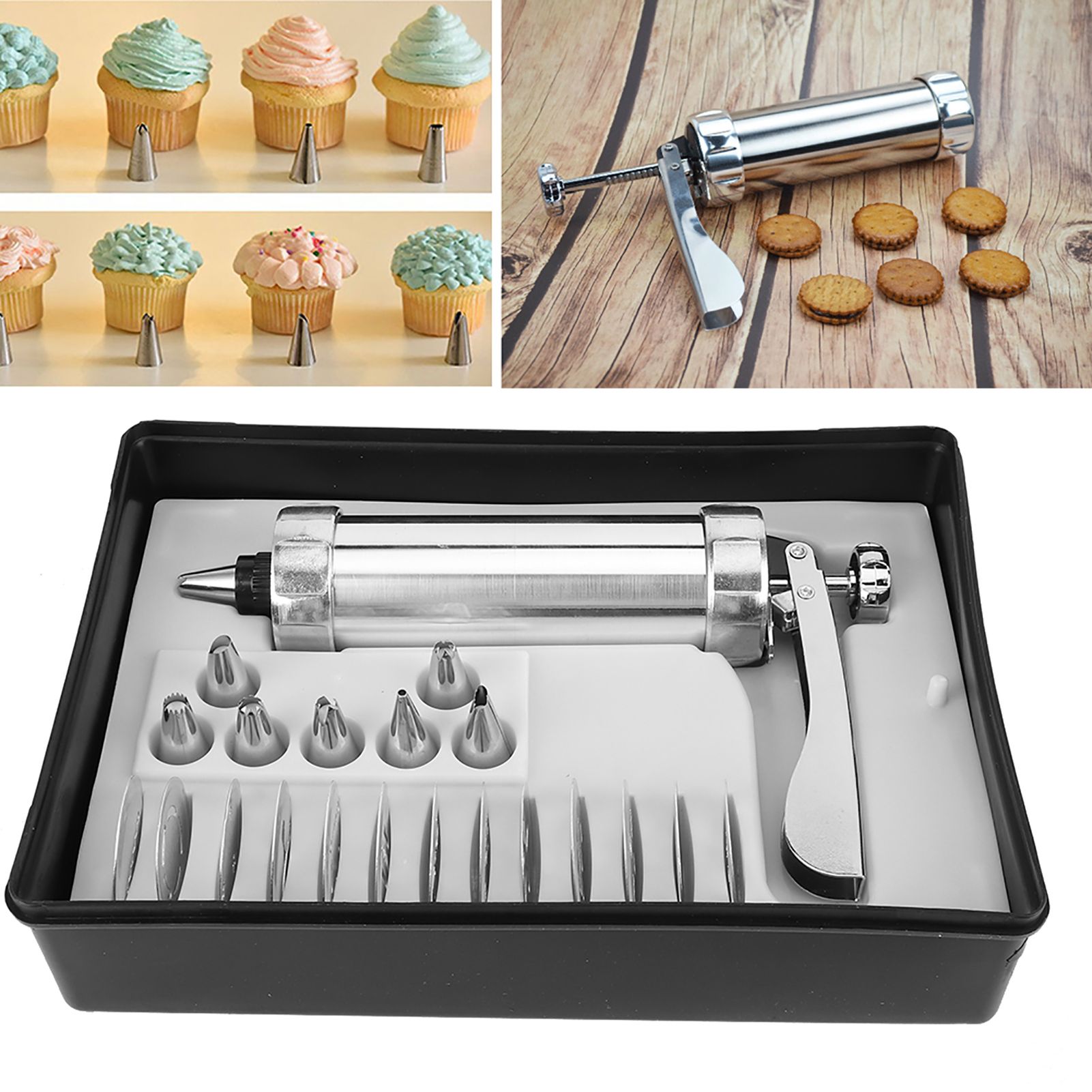 Aluminium Alloy Cookies Biscuits Press Maker Mold Kit Pastry Piping DIY Making view 9