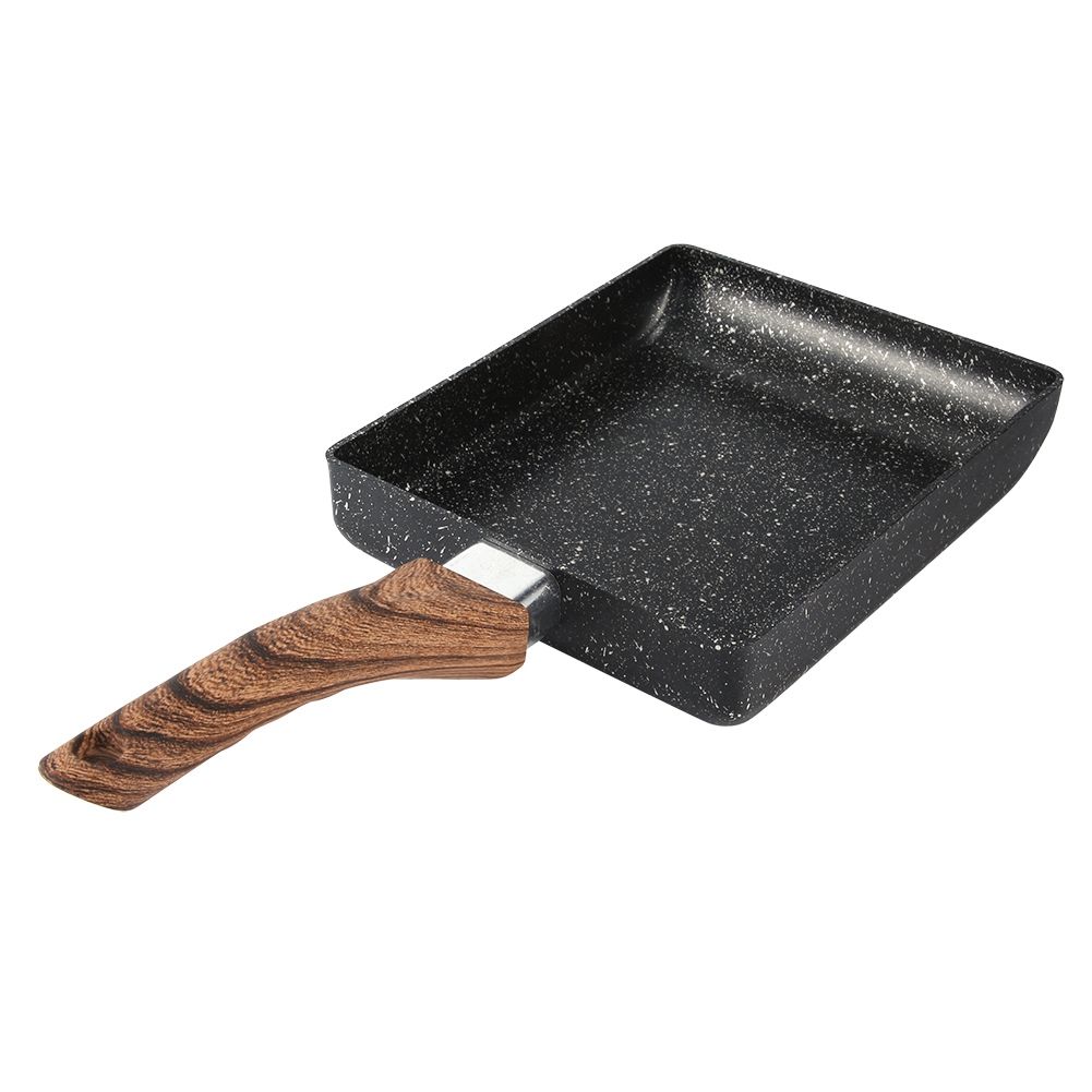 Tamagoyaki Rectangular NonStick Saucepan Black Practical Frying Pan Kitchen view 4