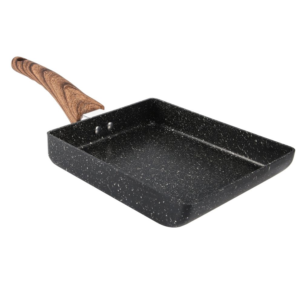 Tamagoyaki Rectangular NonStick Saucepan Black Practical Frying Pan Kitchen view 7