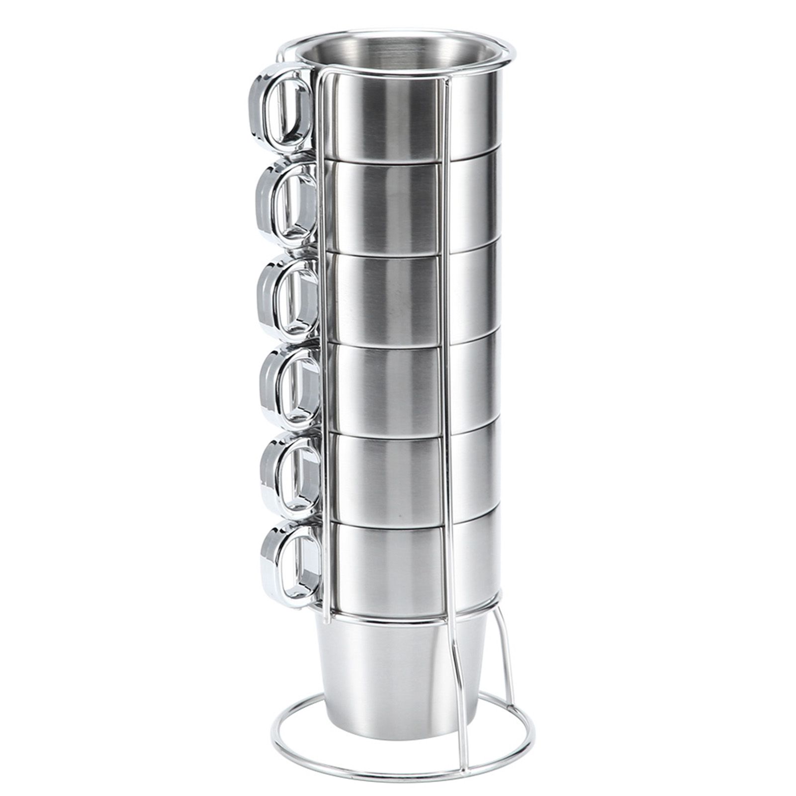 Stainless Steel Water Coffee Cup Set Heat Insulated Anti-Scald with Cup Holder view 4