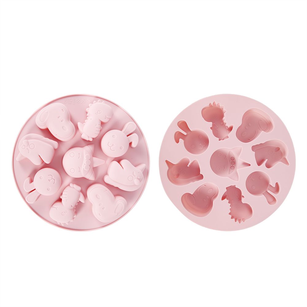 2pcs Cartoon Animals Shaped Silicone Cake Mold NonStick Chocolate Fondant — image 1