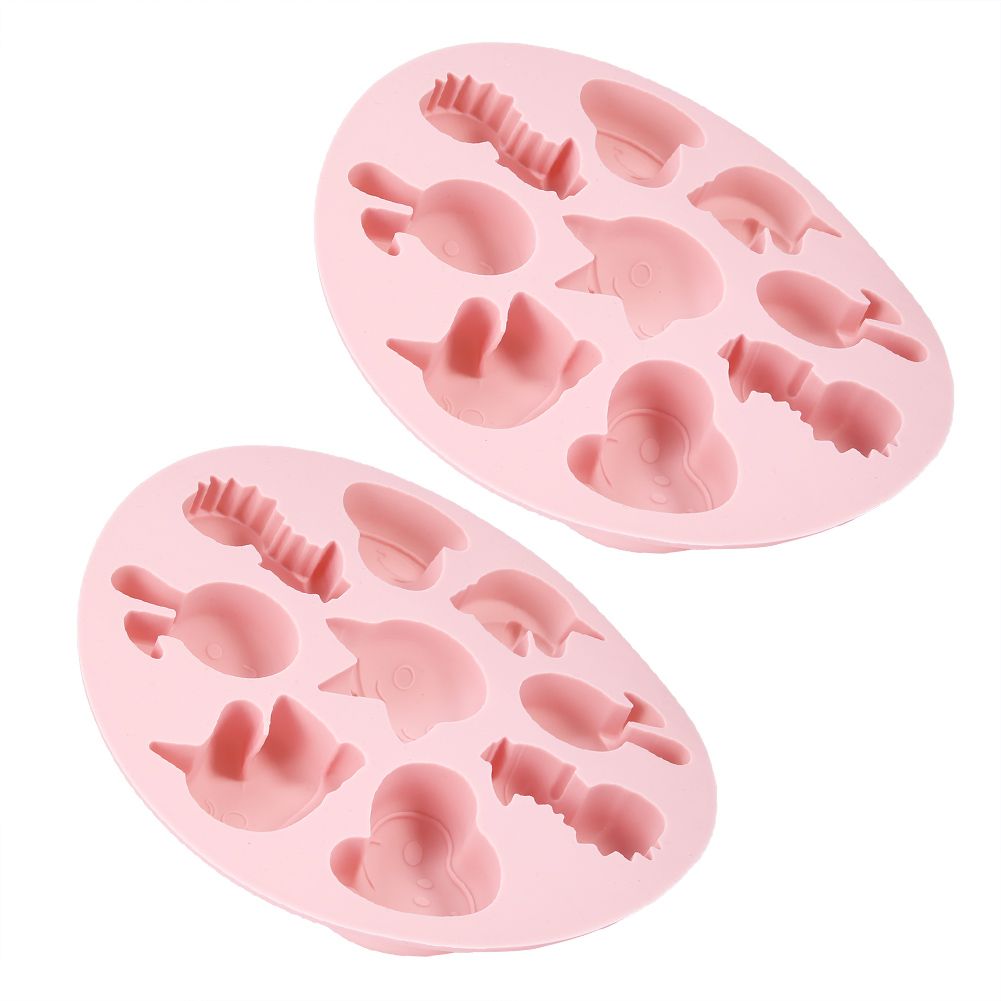 2pcs Cartoon Animals Shaped Silicone Cake Mold NonStick Chocolate Fondant view 8