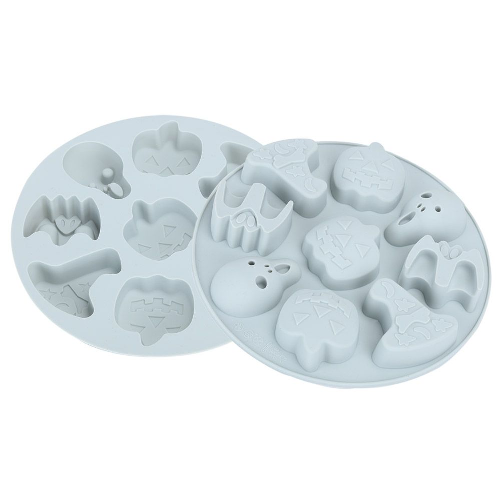 2pcs Halloween Pattern Silicone Mold Cake Chocolate Fondant Mould DIY
