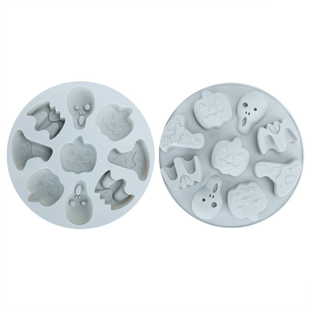 2pcs Halloween Pattern Silicone Mold Cake Chocolate Fondant Mould DIY view 2