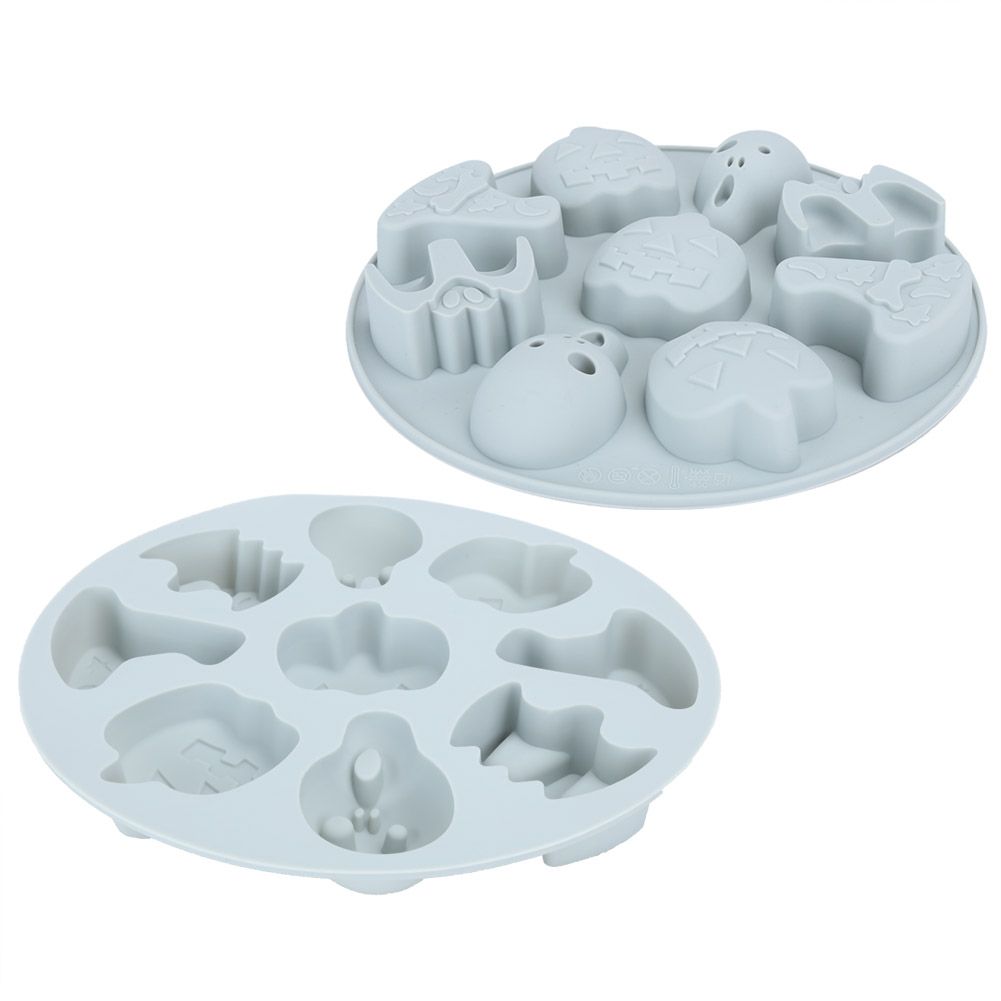 2pcs Halloween Pattern Silicone Mold Cake Chocolate Fondant Mould DIY view 3