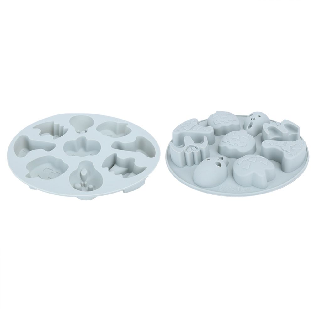 2pcs Halloween Pattern Silicone Mold Cake Chocolate Fondant Mould DIY view 4