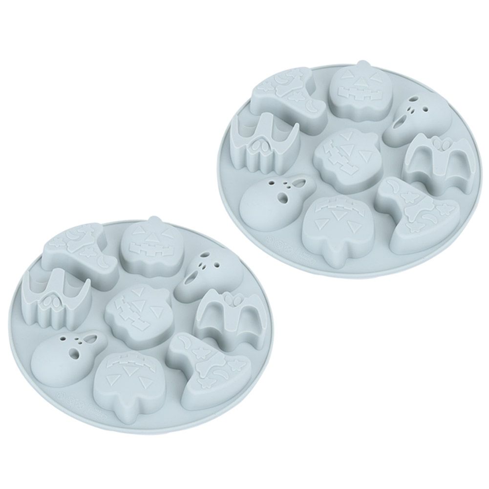2pcs Halloween Pattern Silicone Mold Cake Chocolate Fondant Mould DIY view 6