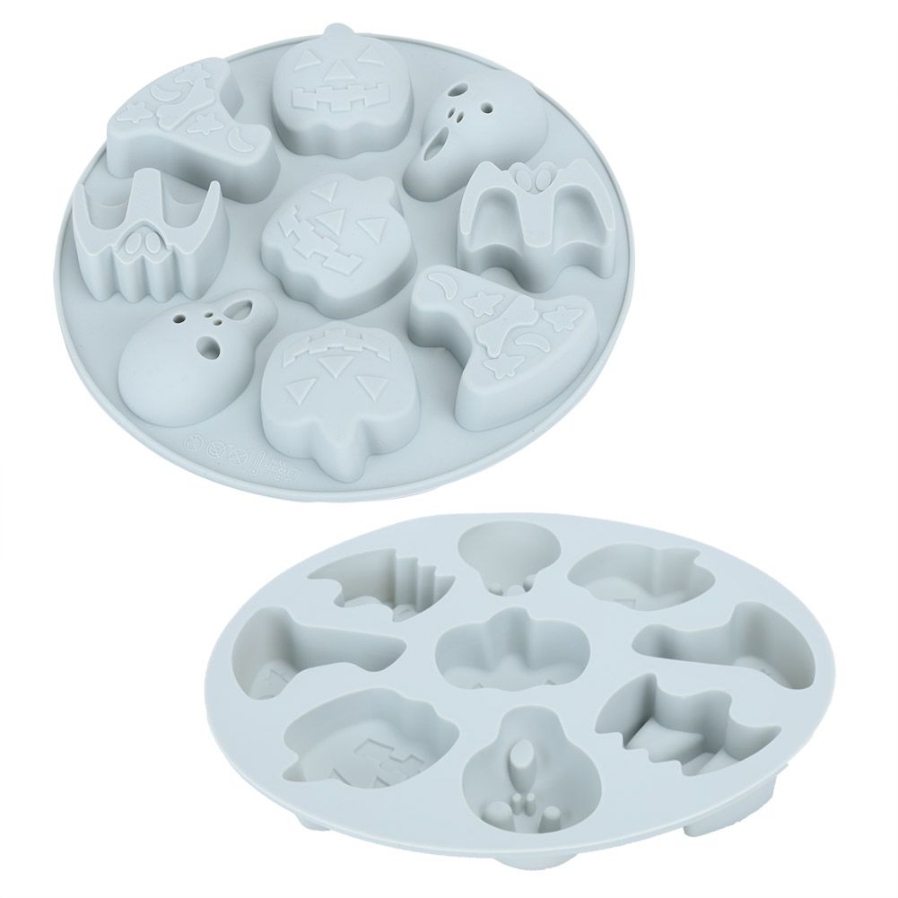 2pcs Halloween Pattern Silicone Mold Cake Chocolate Fondant Mould DIY view 7