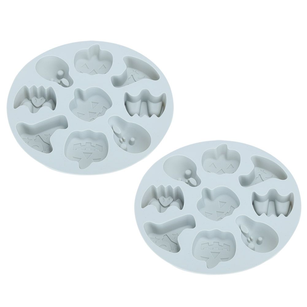 2pcs Halloween Pattern Silicone Mold Cake Chocolate Fondant Mould DIY view 8