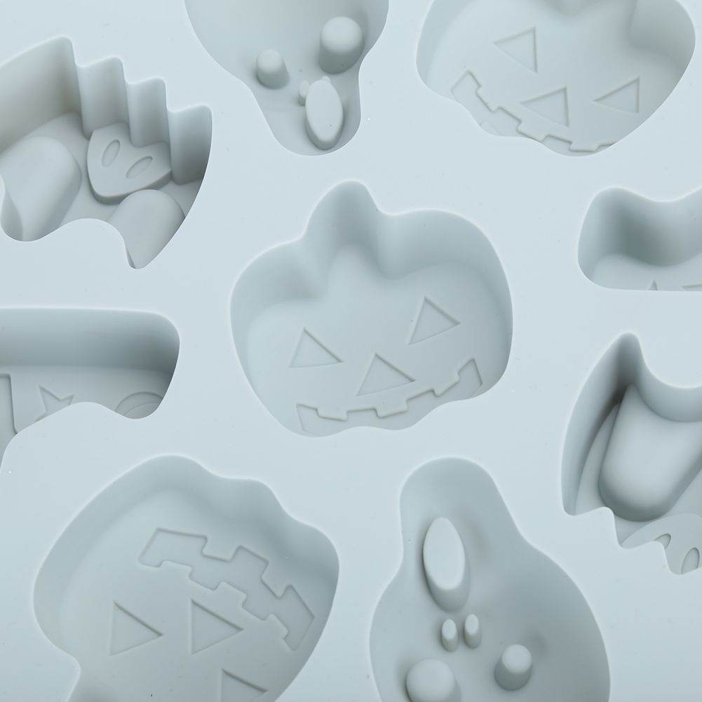 2pcs Halloween Pattern Silicone Mold Cake Chocolate Fondant Mould DIY view 11