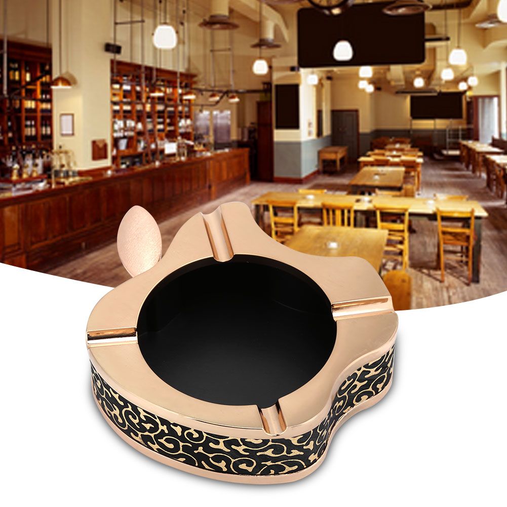 Fruit Shaped Gold Ashtray Cigarette Ashes Tray Holder for Home Living Room view 9