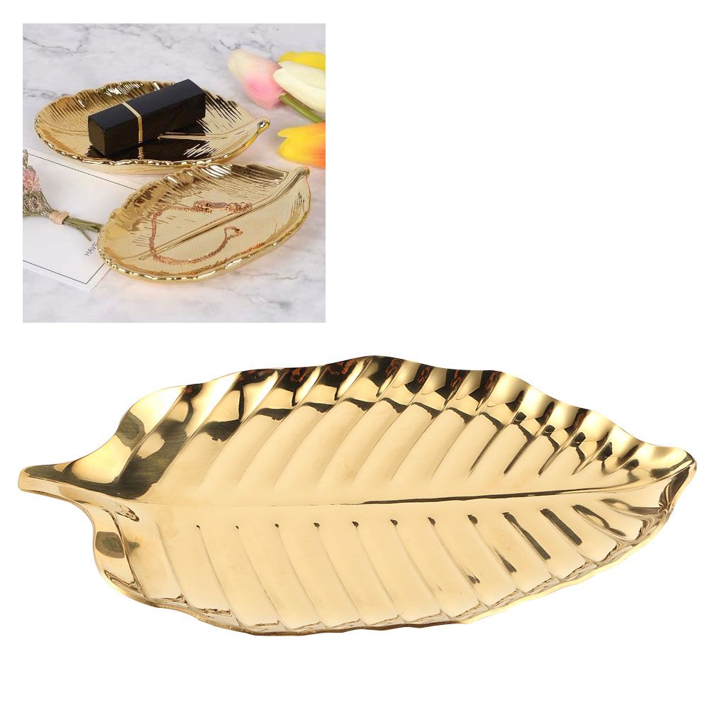 Nordic Style Leaf Shaped Necklace Jewelry Display Tray Storage Organizer view 9