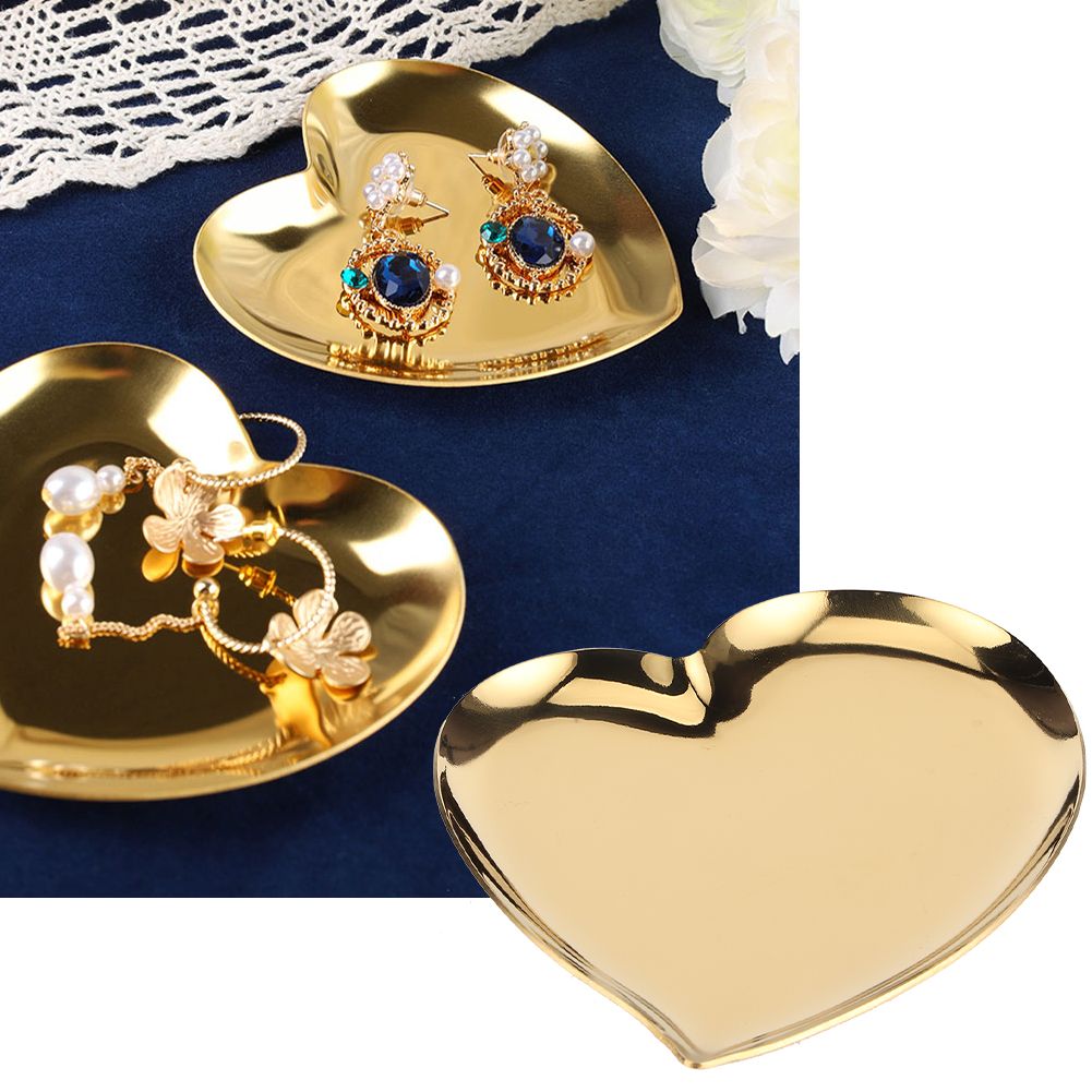 Nordic Style Heart Shaped Rings Necklace Jewelry Display Tray Serving Plate view 8