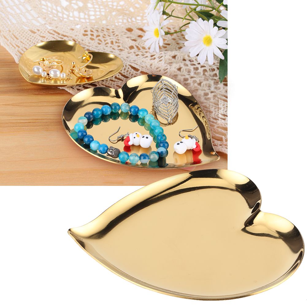 Nordic Style Heart Shaped Rings Necklace Jewelry Display Tray Serving Plate view 9