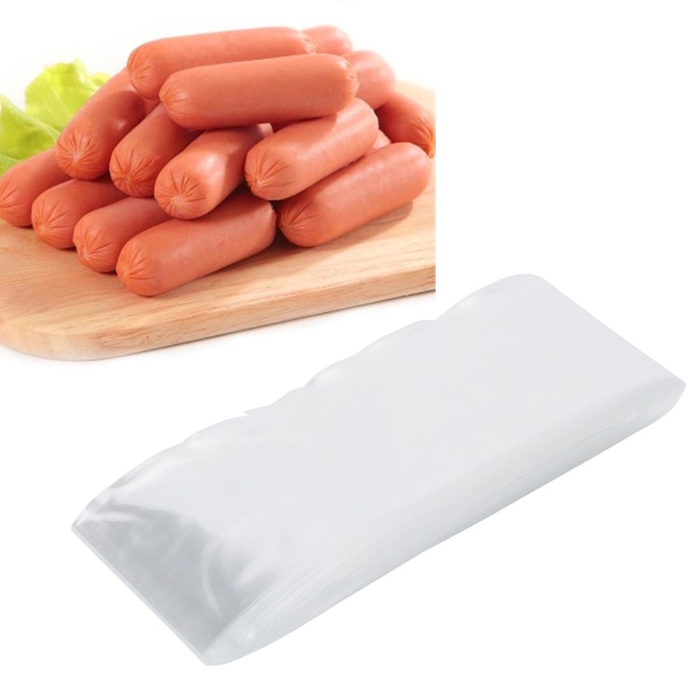 50m x 50mm Food Grade Plastic Inedible Sausage Ham Hot Dog Casing Shell for view 10