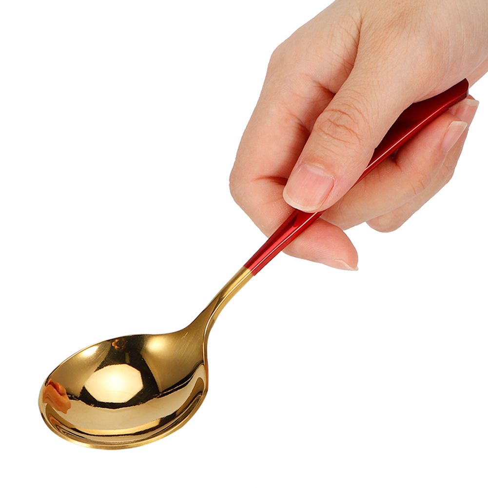 5Pcs Stainless Steel Soup Spoons Children Spoon Tablespoon Cutlery Household view 7