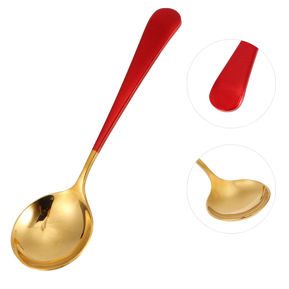 5Pcs Stainless Steel Soup Spoons Children Spoon Tablespoon Cutlery Household view 8