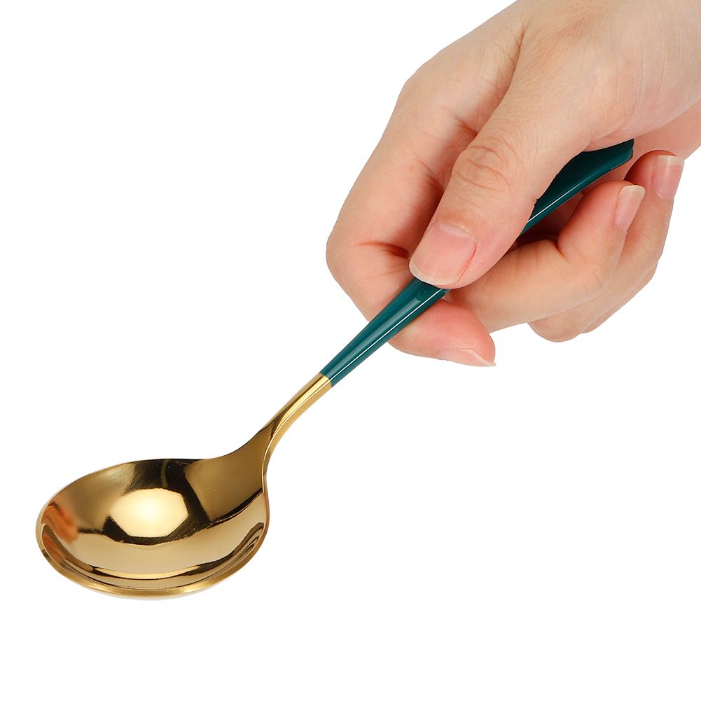5Pcs Stainless Steel Soup Spoons Children Spoon Tablespoon Cutlery Household view 7
