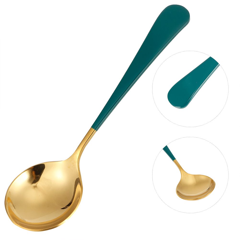 5Pcs Stainless Steel Soup Spoons Children Spoon Tablespoon Cutlery Household view 8