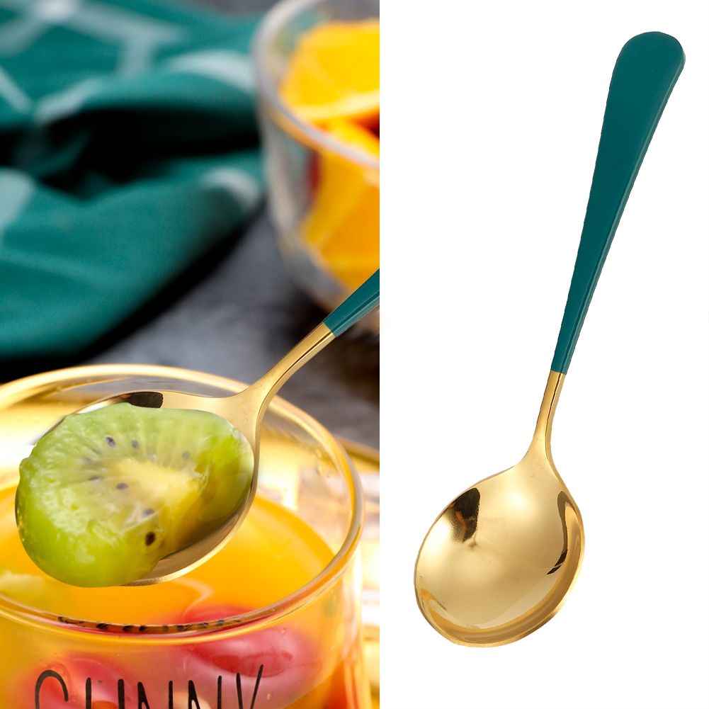 5Pcs Stainless Steel Soup Spoons Children Spoon Tablespoon Cutlery Household view 9