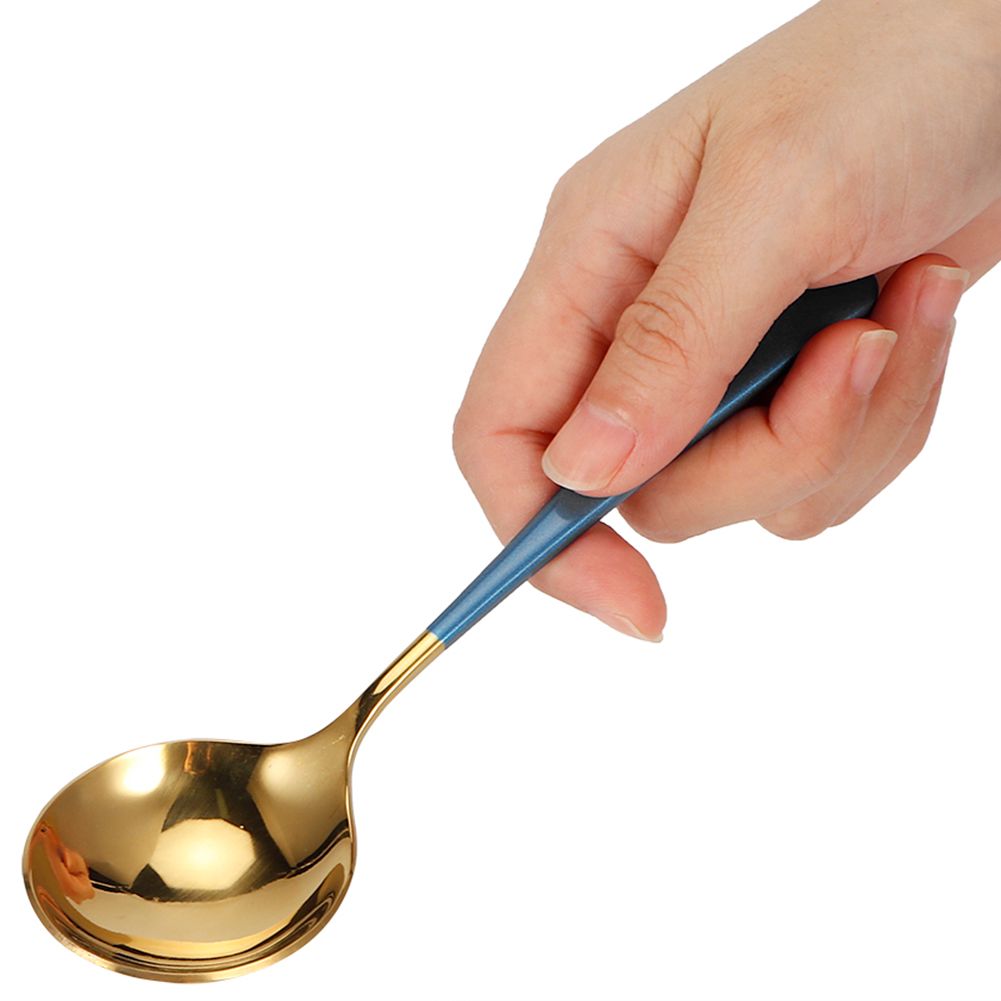5Pcs Stainless Steel Soup Spoons Children Spoon Tablespoon Cutlery Household view 7