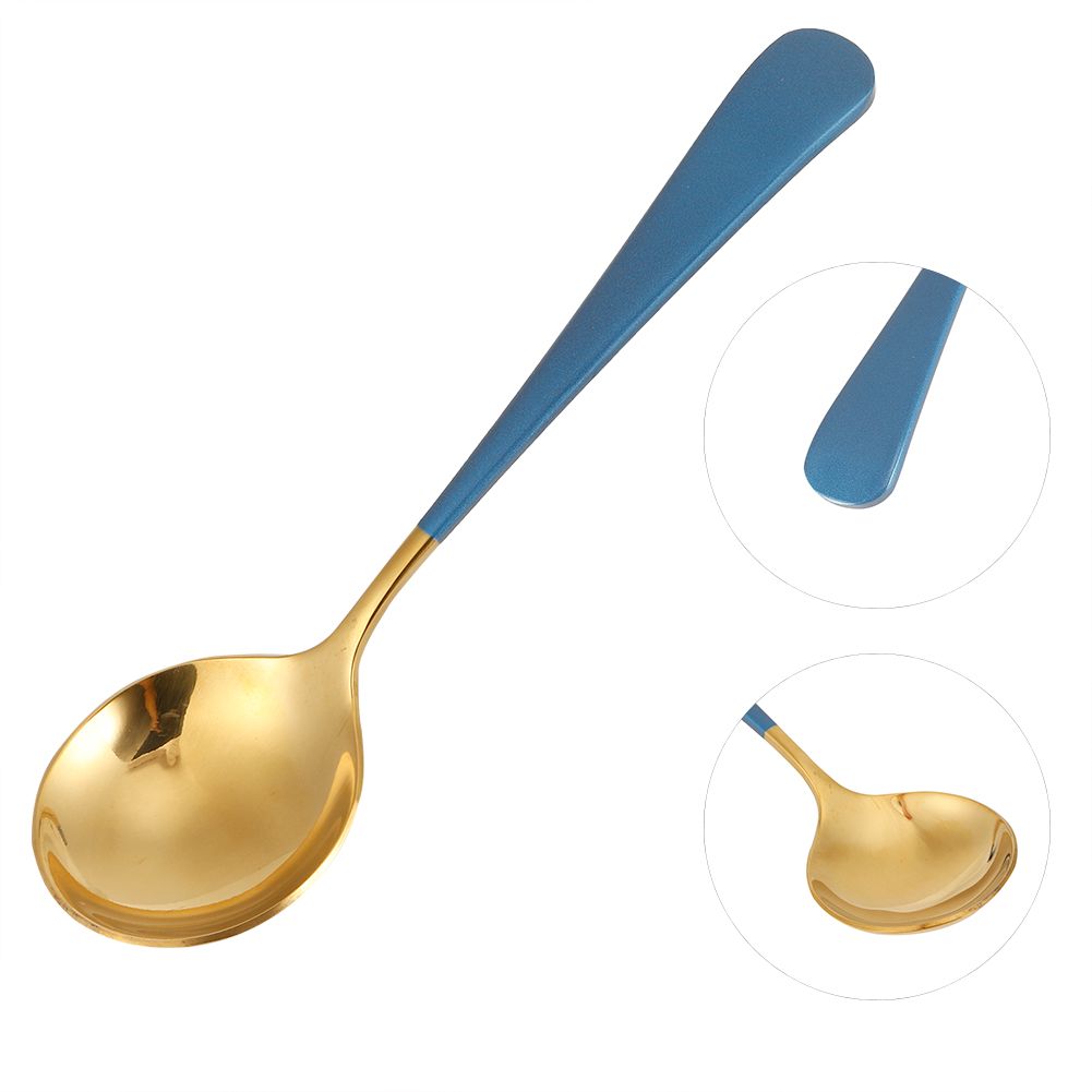 5Pcs Stainless Steel Soup Spoons Children Spoon Tablespoon Cutlery Household view 8